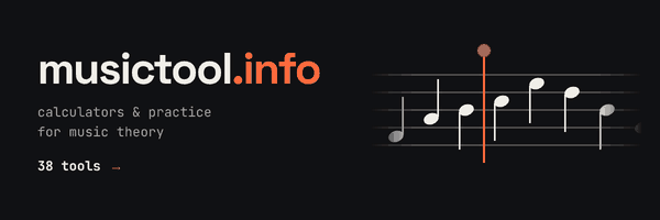 musictool.info – calculators & practice for music theory